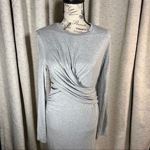 Kendall + Kylie Long Sleeve Twist Knit Dress sz L